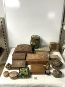 MIXED PAPER MACHE BOXES WITH OTHER MIXED WOODEN BOXES