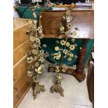 PAIR OF FRENCH METAL CANDELABRA'S; 126 CM
