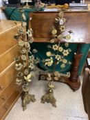 PAIR OF FRENCH METAL CANDELABRA'S; 126 CM