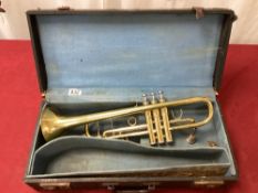 CASED BRASS TRUMPET MONIQUE