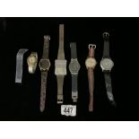 VINTAGE GENTS DIGITAL WRIST WATCH [ NOT WORKING ] AND 4 OTHER WATCHES.