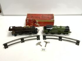 TWO HORNBY CLOCKWORK LOCOMOTIVES - HORNBY LOCO NUMBER - 3 C RIVIERA NORD AND HORNBY SERIES No 3