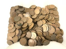 A QUANTITY OF OLD USED PENNIES.