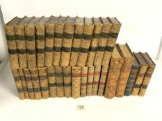 FOUR LEATHER VOLUMES - GIBSONS ROMAN EMPIRE, FIVE VOLS C KINGSLEY AND TWENTY ONE OTHER LEATHER BOUND