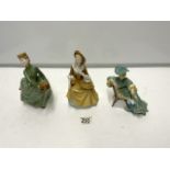 THREE ROYAL DOULTON FIGURES, ' ASCOT ' HN2356, ' SANDRA ' HN2275, ' GRACE 'HN2318.