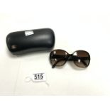 GENUINE CHANEL SUNGLASSES WITH CASE ( 5198=H C.714/38 58016 135 2N SERIAL NUMBERS )