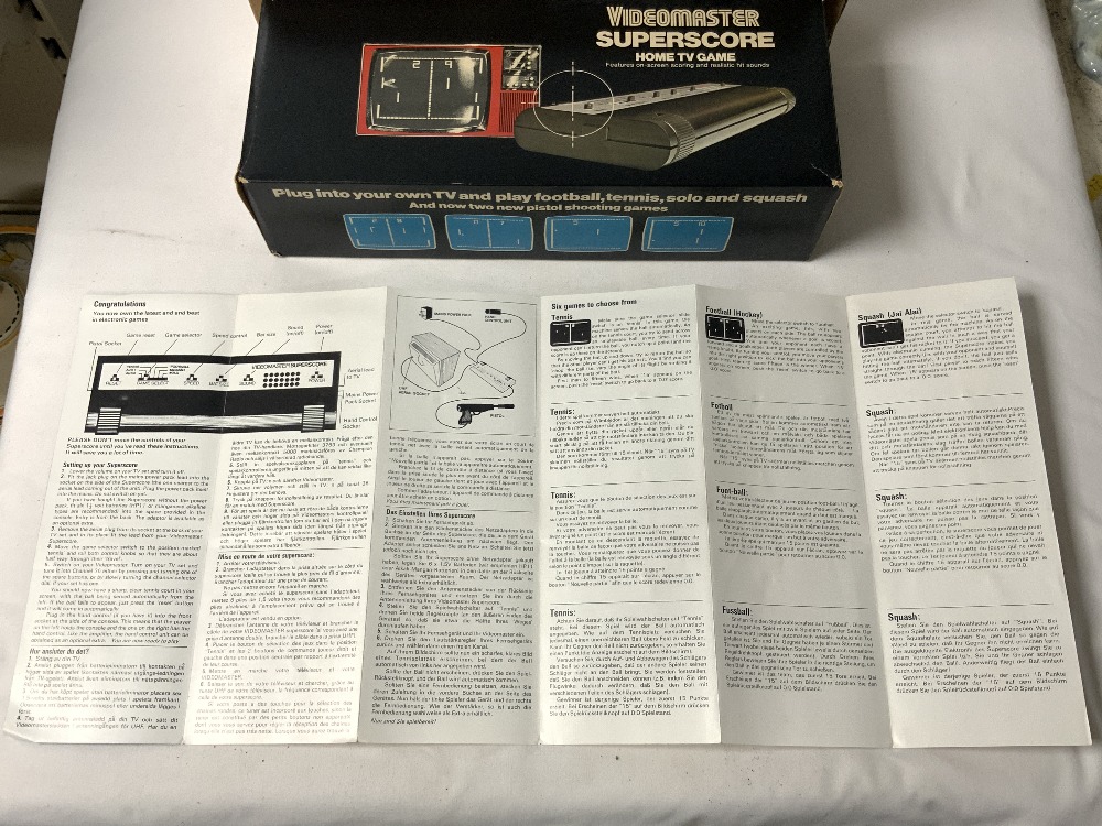 A VINTAGE VIDEOMASTER SUPERSCOPE HOME TV GAME IN ORIGINAL BOX. - Image 4 of 5