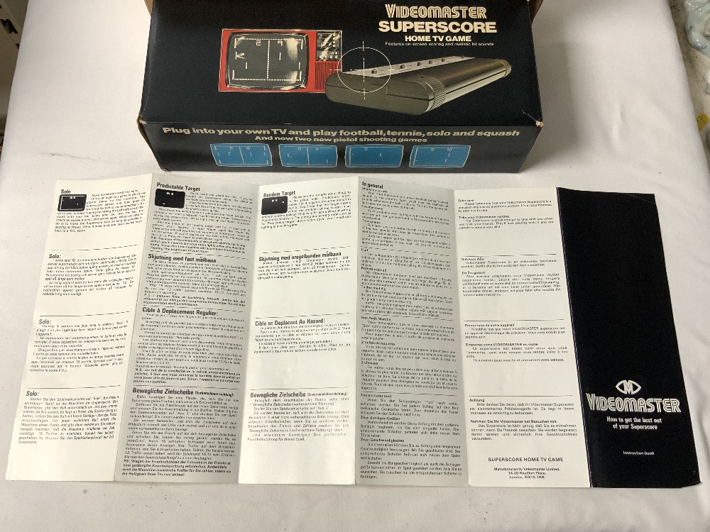 A VINTAGE VIDEOMASTER SUPERSCOPE HOME TV GAME IN ORIGINAL BOX. - Image 5 of 5