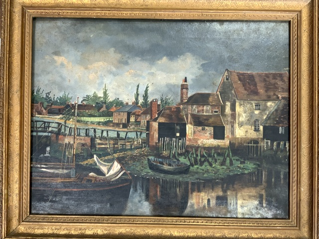 OIL ON CANVAS OF A WATERMILL IN GILT FRAME; 40X52 CMS. - Image 2 of 3