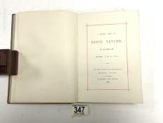 A LEATHER BOOK - A SKETCH LEFT BY DAVID TAYLOR OF HIS OWN LIFE - 1759-1792.