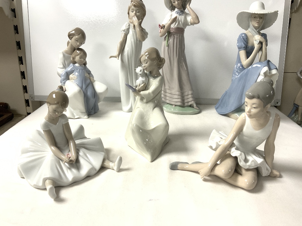 SEVEN NAO FIGURES VARIOUS INCLUDING A BALLERINA; LARGEST 31 CMS. - Image 2 of 5