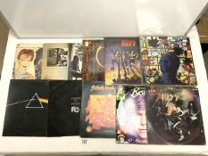 A QUANTITY OF LPS - INCLUDES - DAVID BOWIE, PINK FLOYD, KISS AND BLACK SABBATH.
