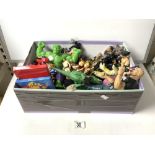 A QUANTITY OF ACTION FIGURES - THANOS, HULK AND OTHERS.