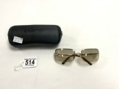 GENUINE CHANEL SUNGLASSES WITH CASE ( 4104-B 125/13 62015 120 SERIAL NUMBERS