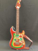 COPY OF GEORGE HARRISON ROCKY STRATOCASTER ELECTRIC GUITAR ( MZ2233793 ) MADE IN MEXICO WITH HARD