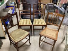 FOUR ANTIQUE OCCASIONAL CHAIRS