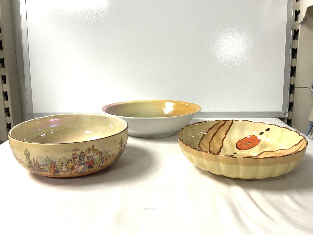 WEDGEWOOD JASPERWARE BISCUIT BARREL, TWO CERAMIC JELLY MOULDS, CARLTON WARE SALAD BOWL AND SERVERS - Image 6 of 7