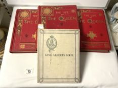 SET OF THREE VOLUMES "THE LIFE OF THE QUEEN" WITH STEEL ENGRAVED PLATES; PUBLISHER J.S VIRTUE AND