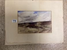 OLIVER HALL (1869-1957) ENGLAND SIGNED 1898 BROUGHTON MOOR WATERCOLOUR UNFRAMED