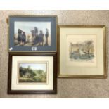 THREE FRAMED PRINTS - CASTLE ETC.