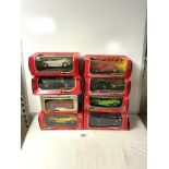 EIGHT BURAGO DIE-CAST MODEL SUPER CARS IN BOXES.