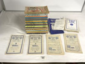 FOOTBALL ASSOCIATION YEAR BOOKS FROM 1948 - 1979, AND A QUANTITY OF BRIGHTON HOVE ALBION PROGRAMS,