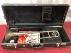 VINTAGE CASED BOOSEY & HAWKES IMPERIAL TROMBONE