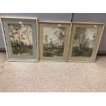 R CARTER DATED 1901 EPPING FOREST WATERCOLOURS ALL FRAMED AND GLAZED; 31.5 X 43CM