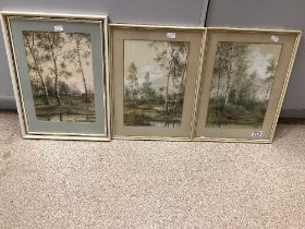 R CARTER DATED 1901 EPPING FOREST WATERCOLOURS ALL FRAMED AND GLAZED; 31.5 X 43CM