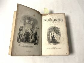 LEATHER BOUND BOOK - CHARLES DICKENS; LITTLE DORRIT; 1857.