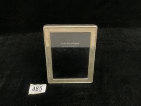 HALLMARKED SILVER RECTANGULAR PHOTO FRAME WITH BEADED BORDER; LONDON 2000; ARTHUR PRICE AND CO