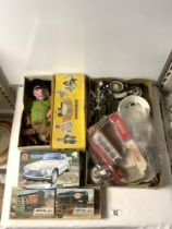 A PELHAM PUPPET ' GIANT ' IN BOX, AIRFIX MODEL KITS IN BOXES AND SOME LOOSE.