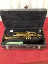 CASED BRASS TRUMPET KING 601 USA