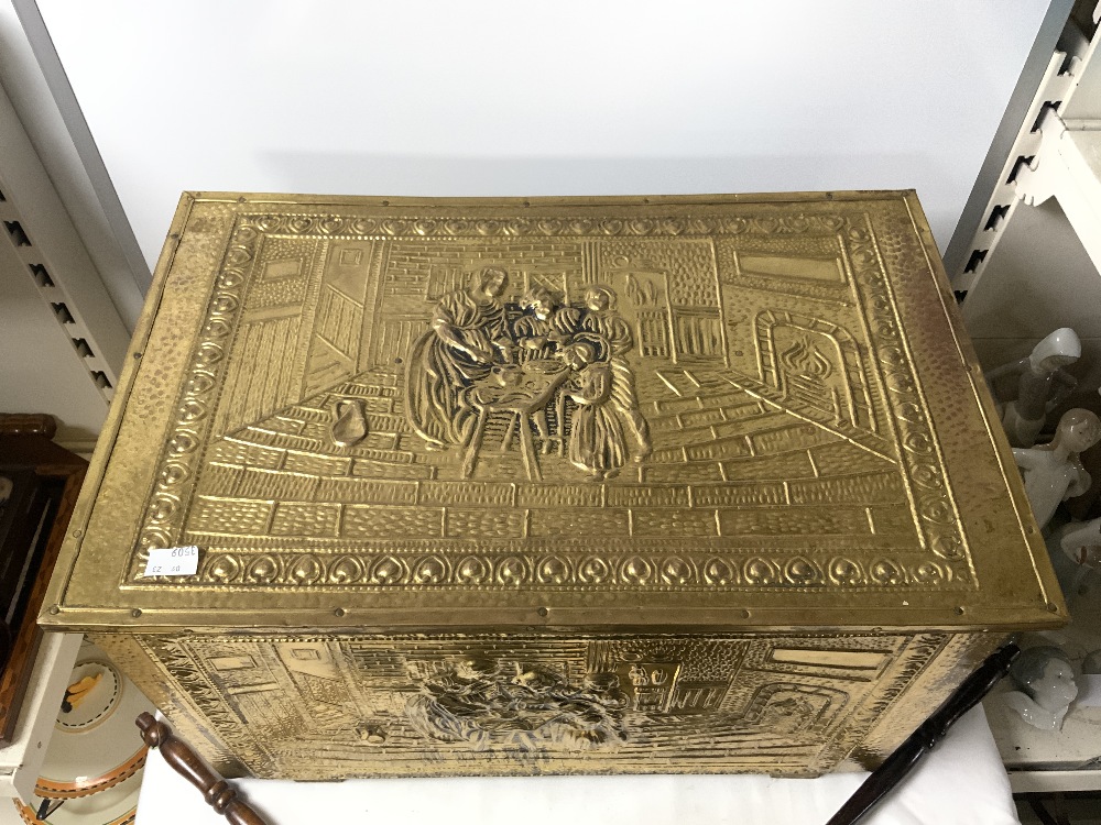 EMBOSSED BRASS LOG BOX.AND MORE - Image 3 of 5