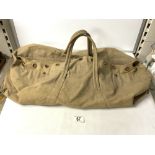 A W.W.LTD. 1945 MILITARY CANVAS KIT BAG.