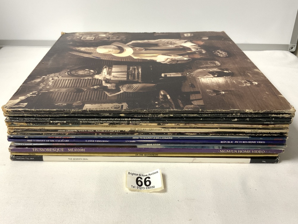 QUANTITY OF 33 RPM RECORDS - BOB DYLAN, BLACK SABBATH, DEEP PURPLE AND MORE. ALSO INCLUDES LASER - Image 2 of 4