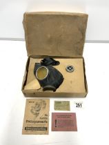 A GERMAN DM 40 GAS MASK SUITABLE FOR CHEMICAL WARFARE AT TIME OF PRODUCTION.