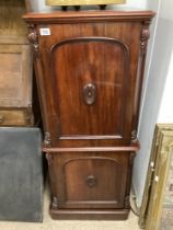 RARE VICTORIAN MAHOGANY SAFE CABINET; 127 X 56 X 62CM