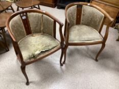 PAIR OF 1920s ARMCHAIRS
