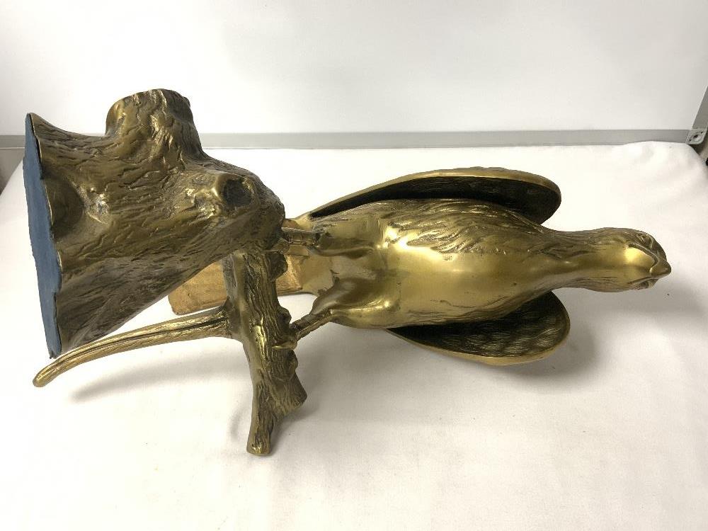 A BRASS MODEL OF AN EAGLE; 39 CMS. - Image 3 of 4