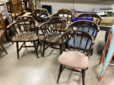 EIGHT SMOKERS BOW CHAIRS