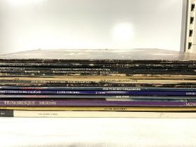 QUANTITY OF 33 RPM RECORDS - BOB DYLAN, BLACK SABBATH, DEEP PURPLE AND MORE. ALSO INCLUDES LASER