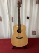 LORENZO FLAME SERIES L-449 ACOUSTIC GUITAR WITH STAND