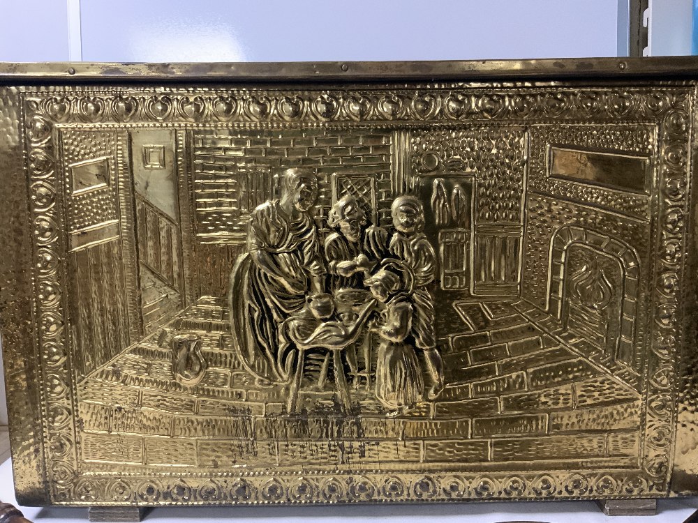 EMBOSSED BRASS LOG BOX.AND MORE - Image 4 of 5