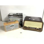 A 1940s MURPHY BAKERLITE RADIO; SERIAL No - 242704 AND A BUSH DAB RADIO.