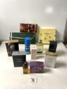 COLLECTION OF PERFUME BOTTLES, INCLUDES; MARC JACOBS DECADENCE PARFUM SET, CHANEL AND OTHERS.