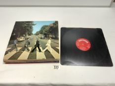 EIGHT BEATLES LPS - ABBEY ROAD, AT THE HOLLYWOOD BOWL, SGT PEPPERS, WITH THE BEATLES, HARD DAYS