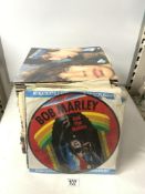 A QUANTITY OF LPs - BOB MARLEY AND THE WAILERS PICTURE DISC, ROLLING STONES, BOB DYLAN AND MANY