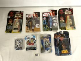 STARWARS PLAY FIGURES - VARIOUS AND GAMING CARDS.