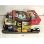 TWO BURAGO DIE- CAST MODELS OF MERCEDES IN BOXES AND QUANTITY OF MODEL TOY CARS VARIOUS , CORGI,